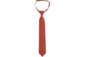BELLUNO Solid Boys' Cotton Ties, Hook and Loop Pre-tied Ties for Kids, Size Toddlers to Teens