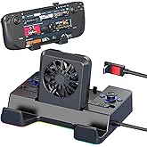 TEFELE Type-c Game Docking Station for Steam Deck/ROG Ally/Switch Game Box, Dual Cooling Fan 4 USB Ports 4K@60HZ, 100w 10Gbps with Projector Screen, USB3.0 Card Reader,1000Mbps