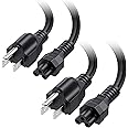 Cable Matters 2-Pack 3 Prong Power Cord - 6ft, 13A / 16AWG, Laptop Power Cord Replacement Compatible with Dell/HP/ASUS Computers, (NEMA 5-15P to IEC C5), Black
