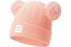 AZJ Baby Beanie Hat Toddler Infant Winter Knitted Hat Kids Soft Warm Pom Pom Beanie Cap for Boys Girls