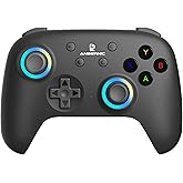 Ampown RG P01 Wireless Gaming Controller Compatible with Switch Game Controllers RG P01 2.6G Controller Gamepad for Bluetooth/PC/Steam/iOS/Android/Switch Hall Effect RGB Lights