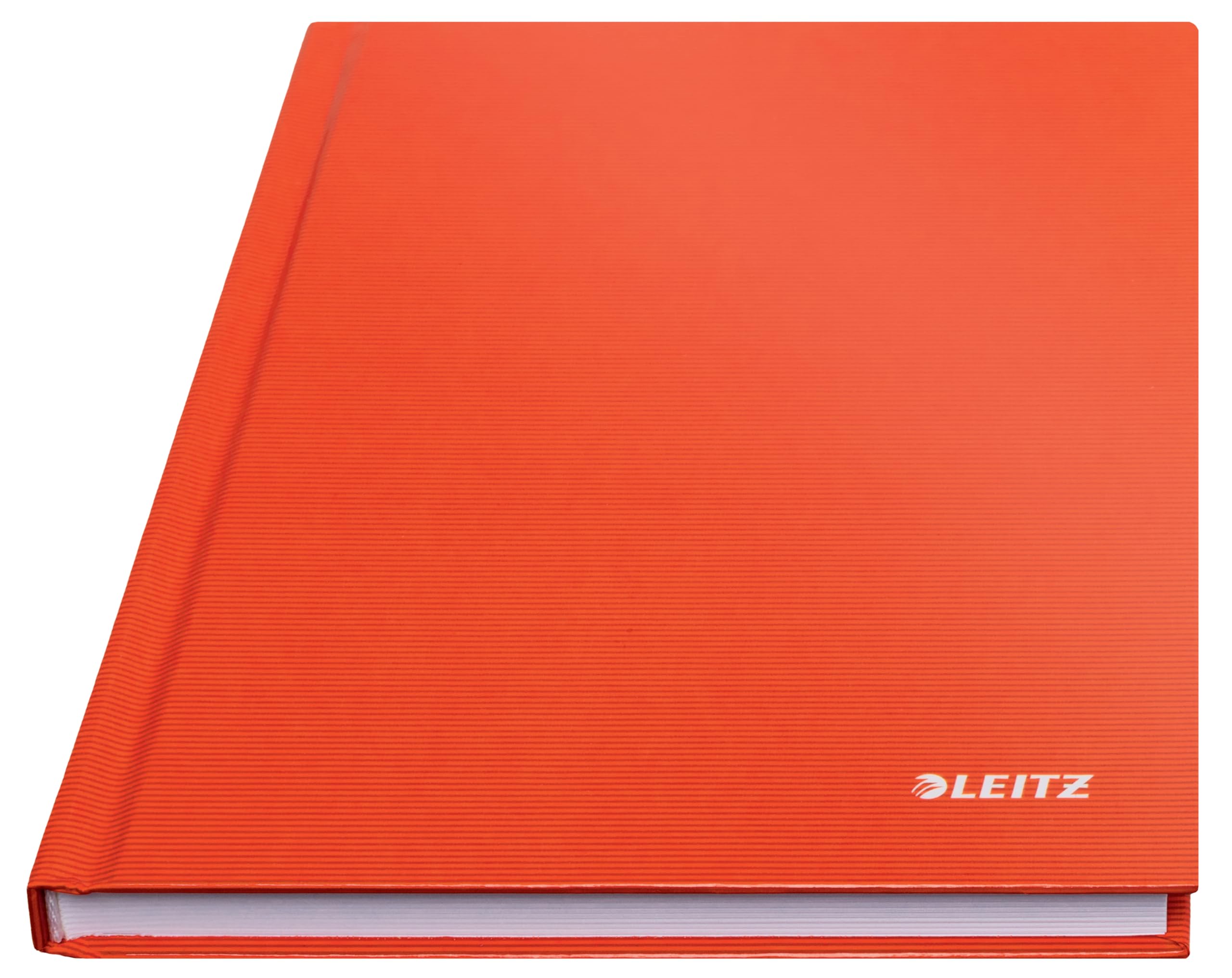 Leitz A5 Squared Notebook, 160 Pages, 80 Sheets of FSC Certified 80 g/mยฒ Paper, Sturdy, Scratch-Resistant Hardcover, For Office, School or as a Diary, Solid Series, Light Red, 46660020 โ image 1