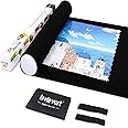 Lavievert Jigsaw Puzzle Roll Mat Puzzle Storage Saver Black Felt Mat, Long Box Package, No Folded Creases, Jigroll Up to 1,500 Pieces - Comes with A Drawstring Opening Design Bag