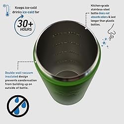 Ice Shaker 26 Oz Shaker Bottle, Stainless Steel