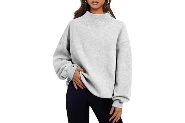 Trendy Trendy Queen Womens Mock Neck Sweatshirts Oversized Pullover Fall Outfits | Fall Fashion Clothes 2026,A