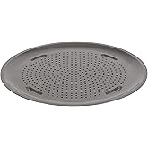 GoodCook AirPerfect 14 Inch Insulated Nonstick Carbon Steel Pizza Pan with Cutting Guides, Perforated, Gray