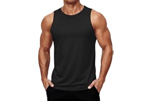 COOFANDY Mens Dry Fit Workout Tank Top Sleeveless Gym Muscle Shirt UPF 50+ Summer Running Athletic Tshirts