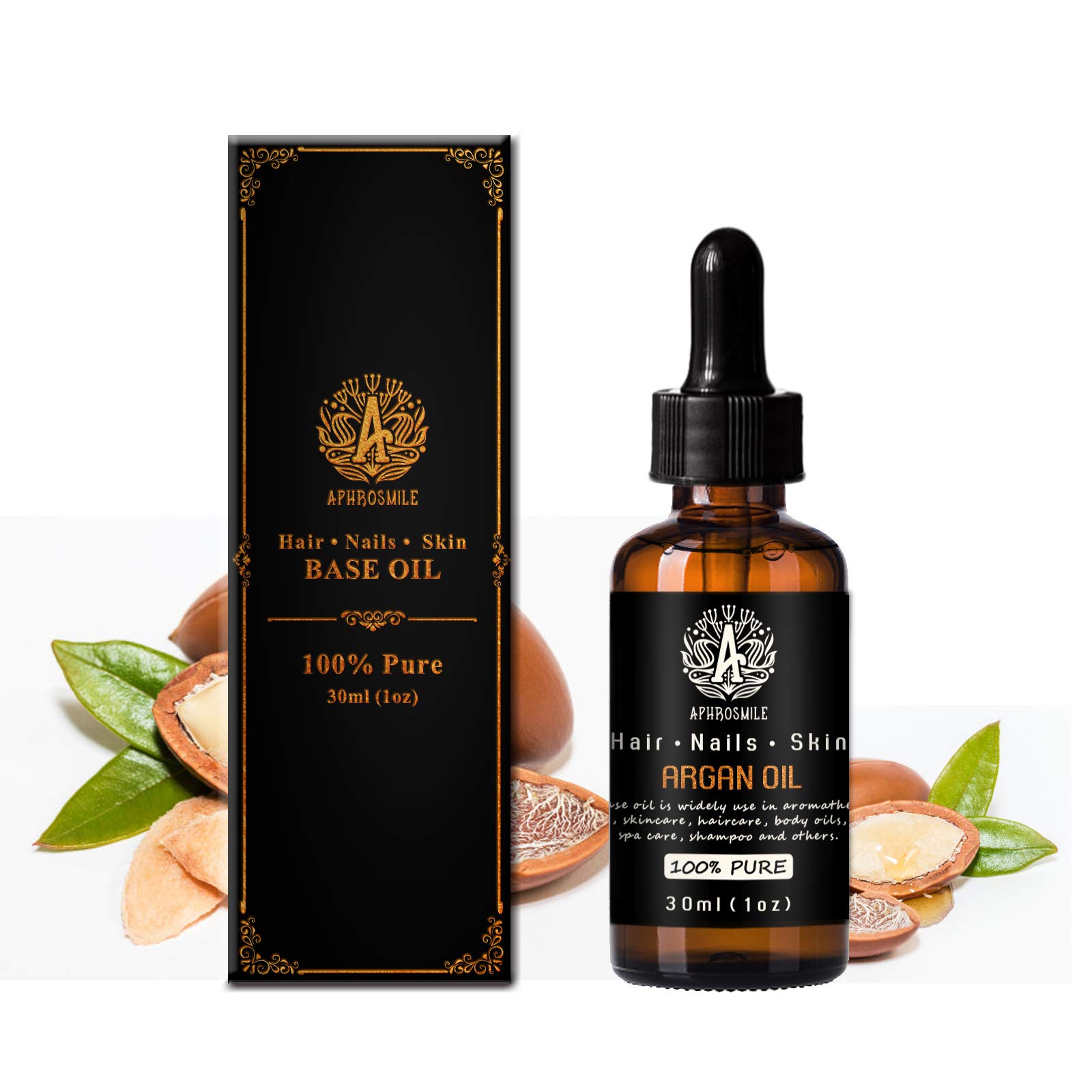 100% Pure Argan Oil for Massage, 30ml Carrier Oil - Argan Oil, 1oz Base Oil - Argan Oil