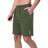 UIQUR Mens Athletic Shorts Running Shorts Quick Dry Workout Shorts 7"/ 9" Lightweight Gym Basketball Shorts Zipper Pockets