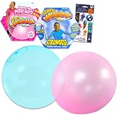 Wubble Bubble Balls Pink &amp; Blue Bundle - 2 Super Bubble Tear-Resistant Balls