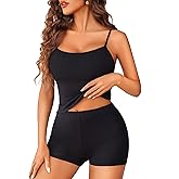 Avidlove Women Cami Pajama Set Lace Camisole Lingerie Sleepwear 2 Piece Cami Shorts PJ Lounge Set