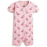 MONICA + ANDY Baby Shorty Pajamas, 100% Organic Baby Clothes for Girls & Boys, Sizes For Newborn, Infant & Toddler