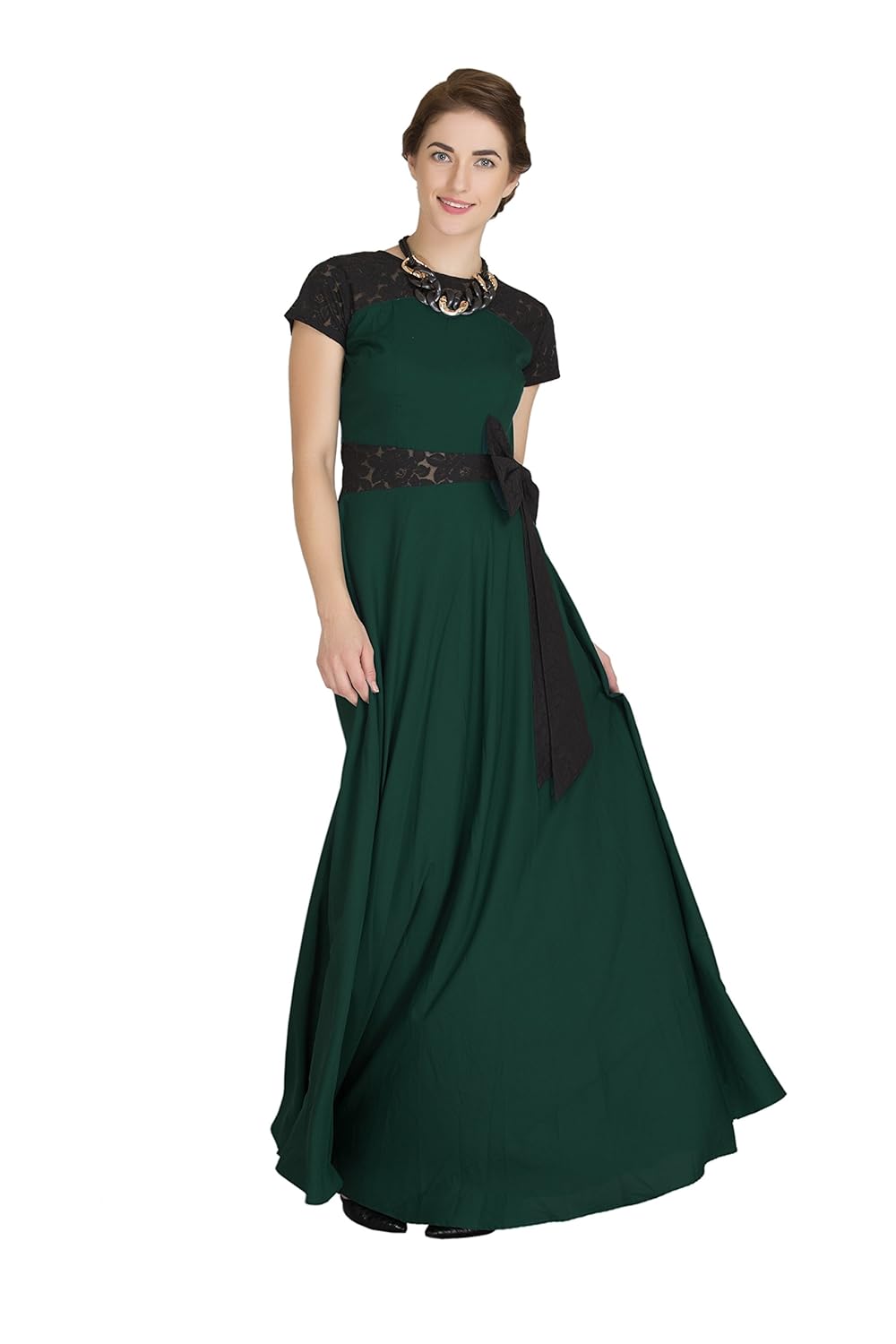 raas pr&atilde;&ordf;t women's crepe flared maxi dress