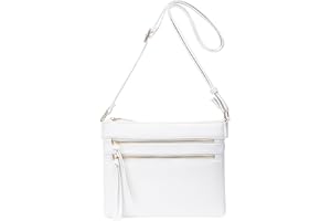 B BRENTANO Vegan Multi-Zipper Crossbody Handbag Purse with Tassel Accents