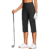 ISEEGZ 15"/ 18" Capri Pants for Women Summer Golf Capris Pant Pull On Stretch with Pockets Work Casual Dressy Slacks