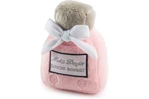 Haute Diggity Dog Miss Dogior Perfume, Plush Designer Dog Toys with Interactive Squeaker, Stimulating Pet Enrichment, Machine-Washable & Safe Materials for All Breeds, One Size