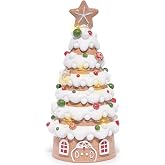 Hodao 8.5-Inch Gingerbread Christmas Tree Figurine, Holiday Tabletop Decor | Warm Light, Sweeter Christmas &mdash; A resin gingerbread tree bringing a welcoming glow to holiday moments.