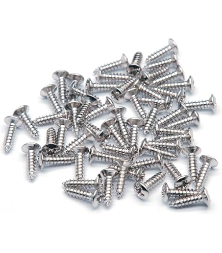 Musiclily Pro Round Vintage Acier Guide Cordes Basse Pour Basse électrique Jazz Bass/Precision Bass, Chrome