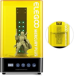 ELEGOO Mercury Plus 2 in 1 Washing and Curing Machine for LCD/DLP/SLA 3D Printed Models Resin UV Curing Box with Rotary Curing Turntable and Washing Bucket