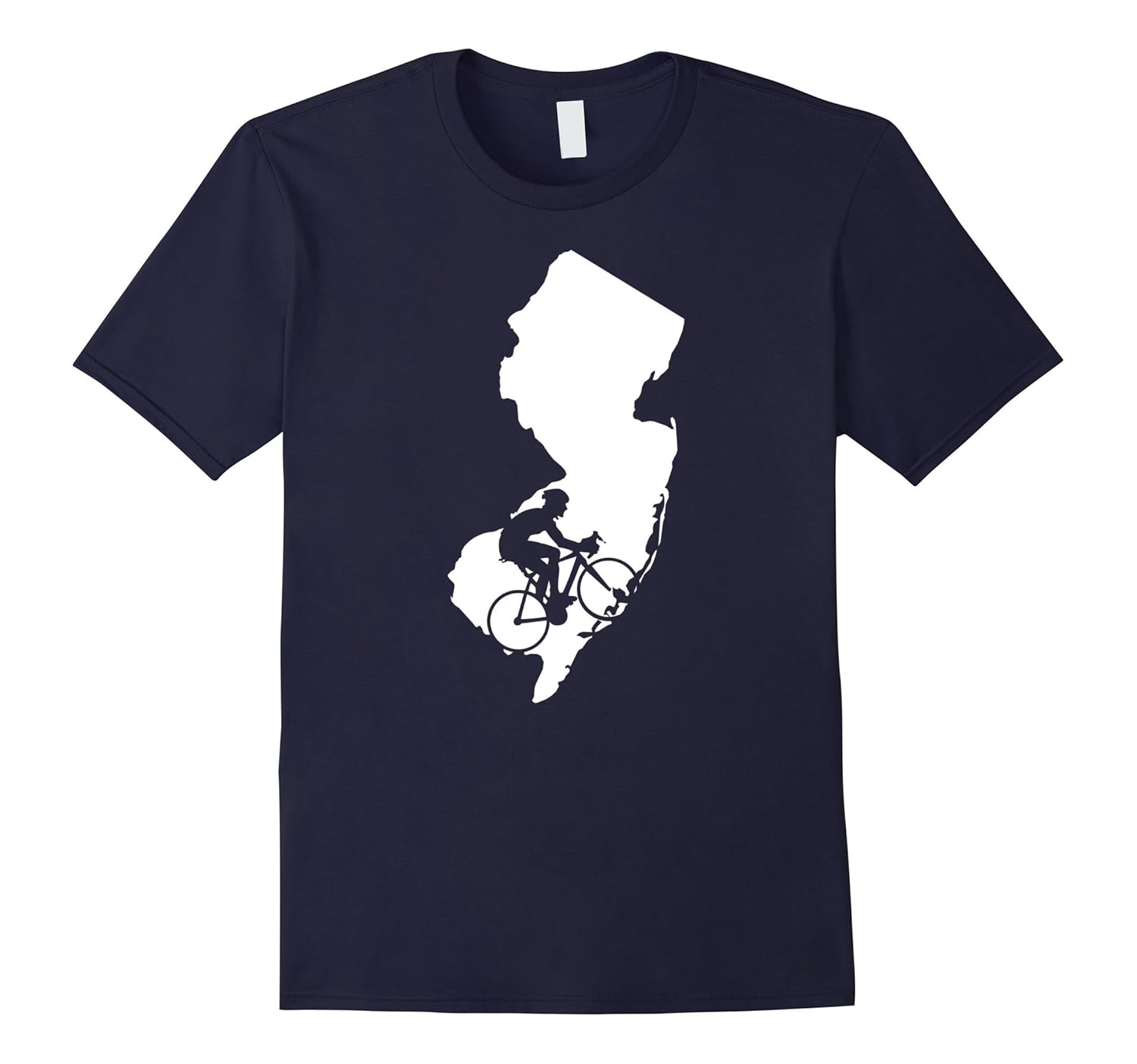 New Jersey Bike Shirt: Funny Biker Biking Cycling State Tee-ANZ