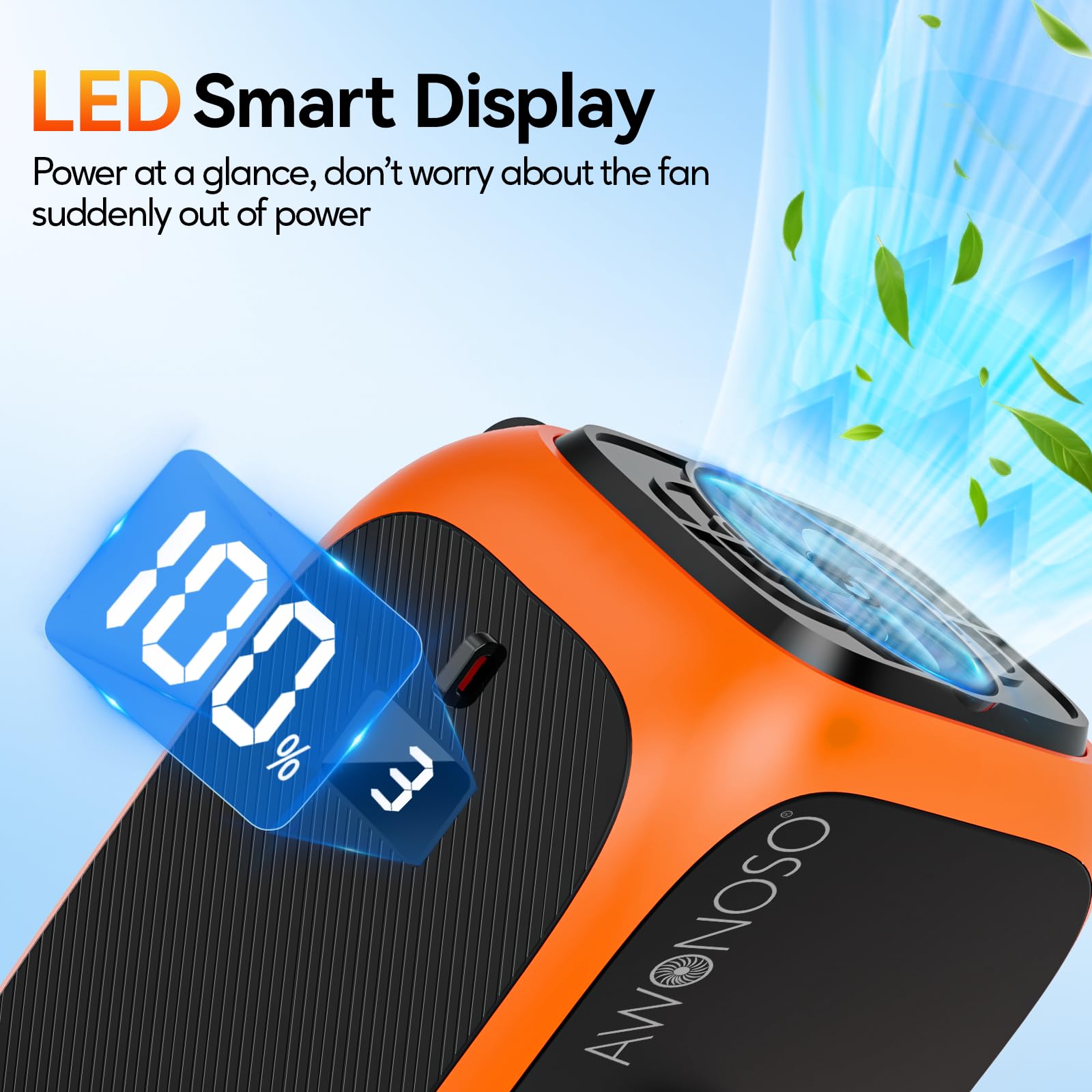 16000RPM Portable Waist Fan Clip in Wearable Belt Personal Fan, 14000mAh Minimum Gear Endurance Up to 24 hours, 3 Speed Neck Desk Fans, Wearable Body Shirt Belt Fans Outdoor, Worksite (Gray)