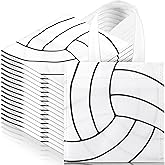 Sweetude 12 Pcs Volleyball Party Gift Bags Sports Theme Candy Goodie Bags 7.8 x 7.8 Inch Volleyball Non Woven Totes with Handles for Sports Party Favors Birthday Decor Supplies