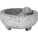 Vasconia 4-Cup Granite Molcajete Mortar and Pestle, Gray