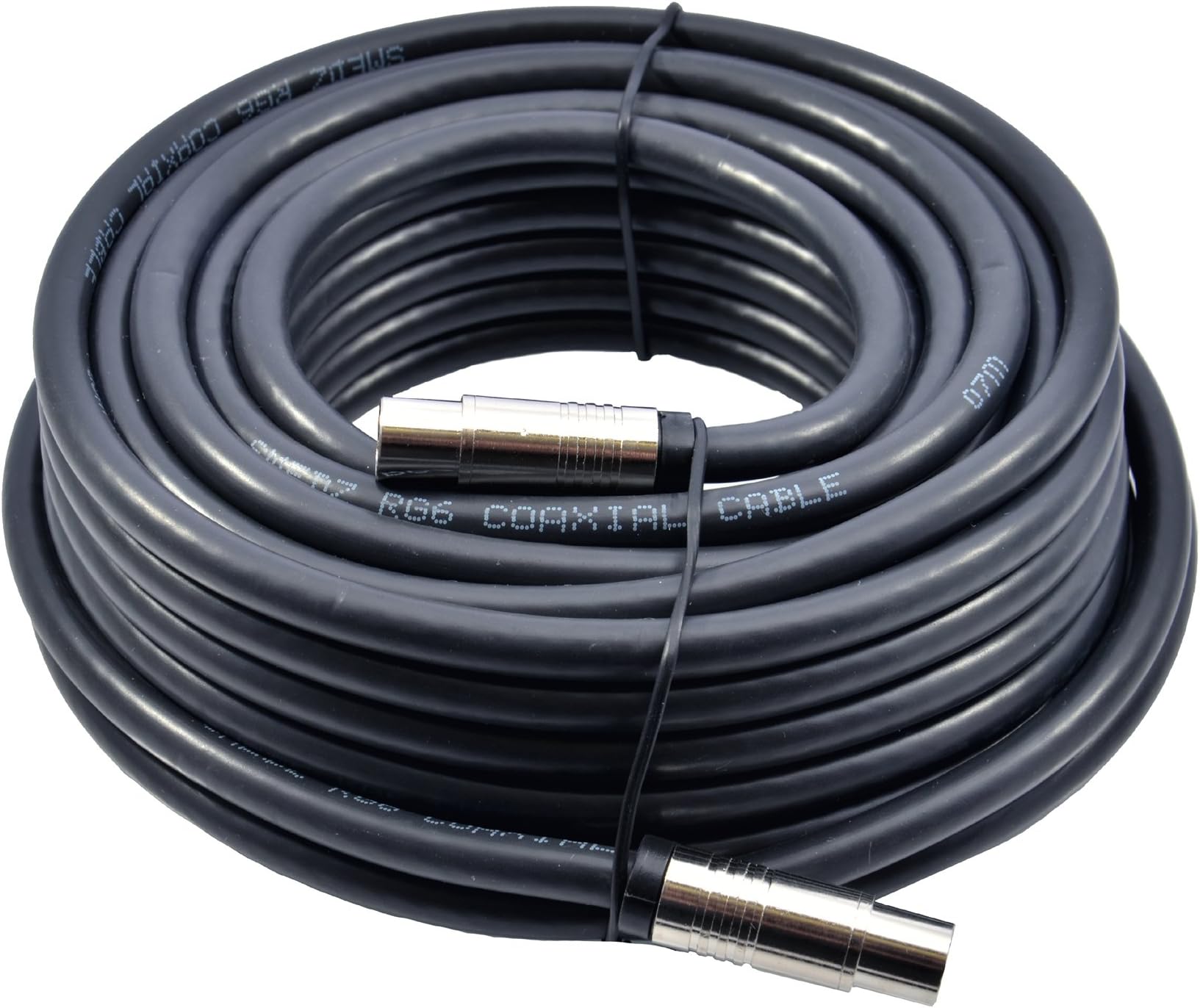 MAST DIGITAL YCAB01H/1 Smedz 10 m TV Aerial Cable Extension Kit with Premium Fitted Compression IEC Male to Male Connectors - Black