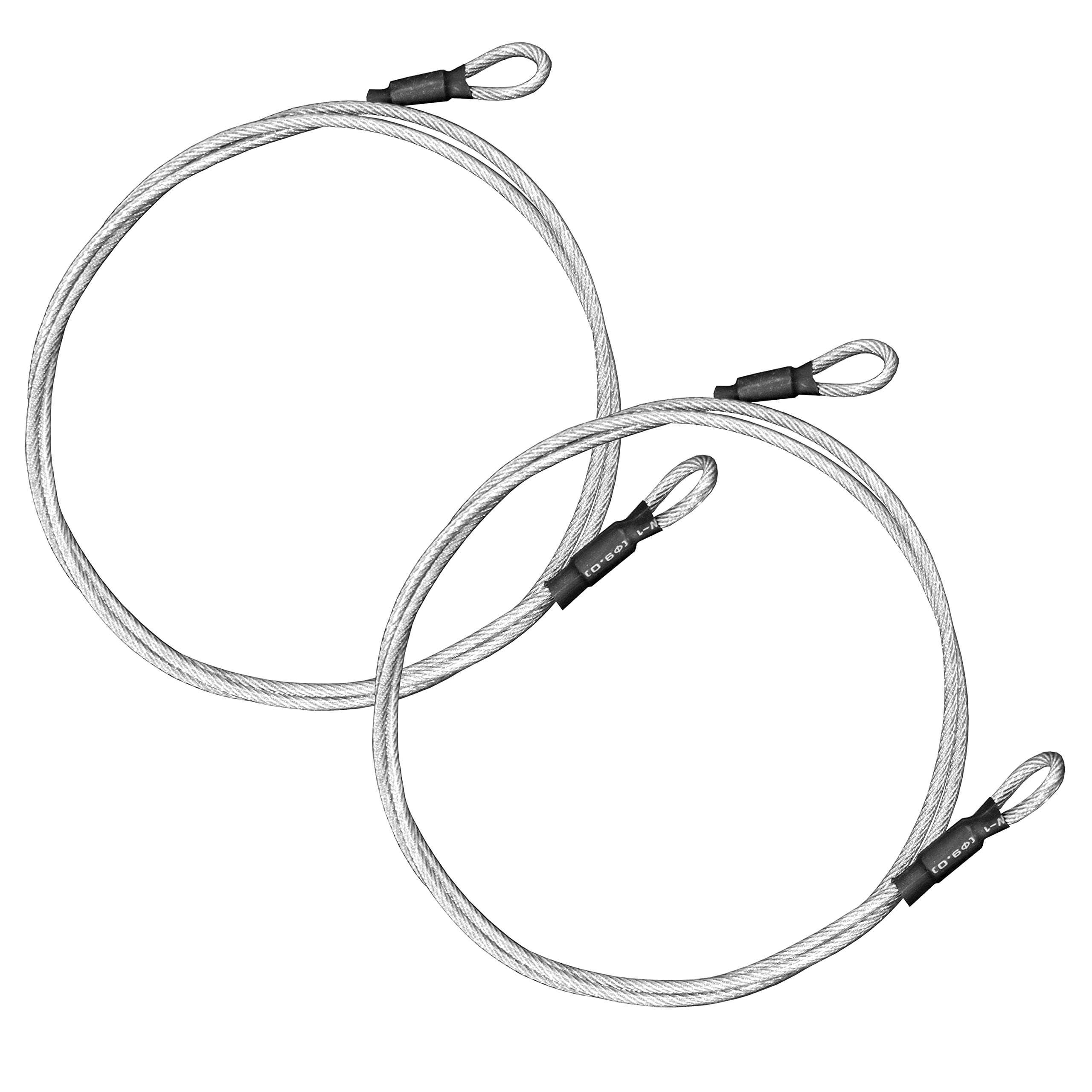 OMOTOOL Safety Cable Lock (2 Pack) 3mm Braided Stainless Steel Tether Lanyard Luggage Lock Safety Cable Wire
