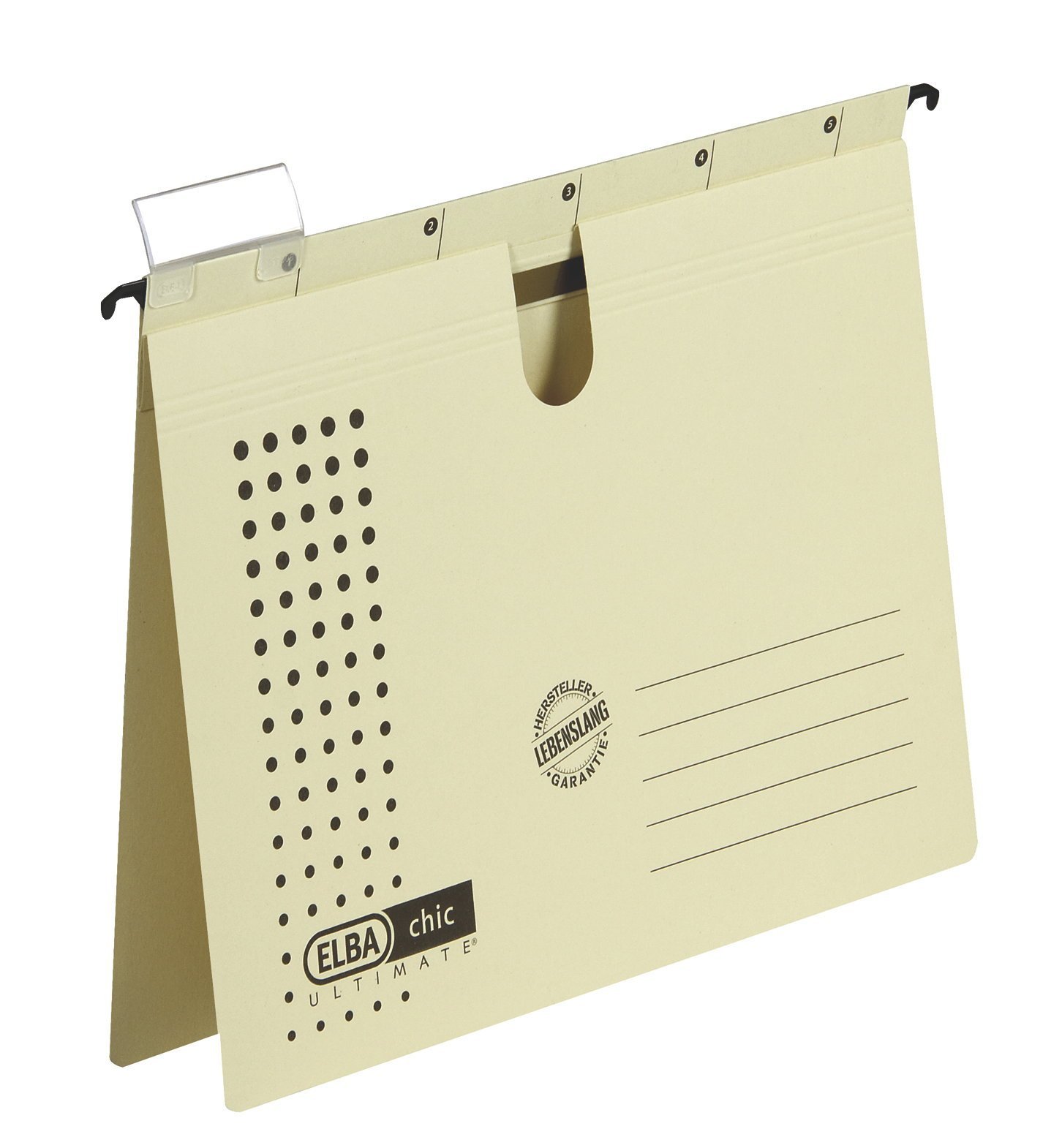 Elba Chic 85802CH Suspension Files A4 RC Cardboard 230 g/m² Pack of 5 Chamois