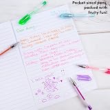 abeec 20 Scented Mini Gel Pens Set with Case Glitter Neon Pastel view 4
