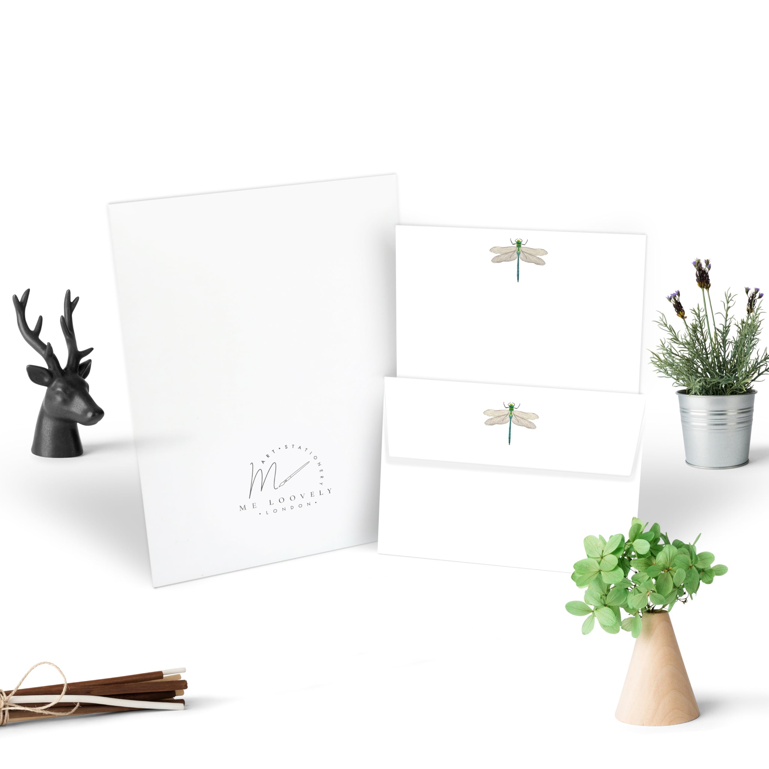 Me Loovely Dragonfly Letter Writing Papers with Envelopes A5 Size Stationery Paper Writing Supplies for School Home & Office | Christmas Gifts (10 Letters and 10 Envelopes with Gift Envelope)