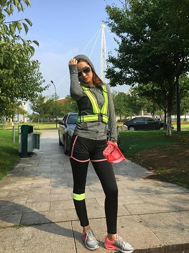 IDOU High Visibility Reflective Safety Vest Straps - Adjustable Elastic Bands For Running, Cycling, Walking, Construction (XXL)