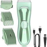 LAJCAEN Body Hair Trimmer Shavers for Men, Groin Hair Trimmer with Ceramic Blade, Wet & Dry Use Eelectric Shaver, Waterproof Manscaper with LED Light mnfor Pubic Area, Chest, Legs & Bikini