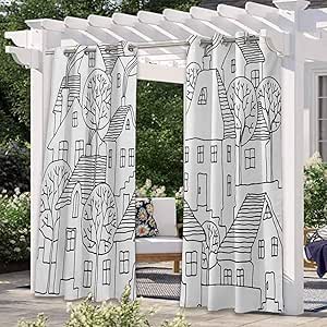 Anmaseven - Cortinas para patio con diseño de dibujos animados