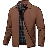 TBMPOY Mens Lightweight Jackets Light Windbreaker Full Zip Casual Work Jacket Golf Business Fall Track Coat with Pockets
