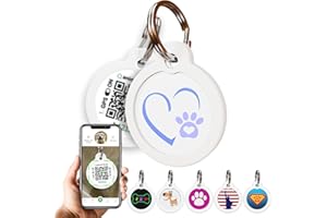 ROVERTAGS QR Code Dog Tag Silent Id Pet Tags Personalized Name Plate with Online Profile (Together Forever, Small)