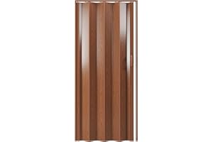 Techni Home Studio Series 36" W PVC Foldable Accordion Doors, Walnut