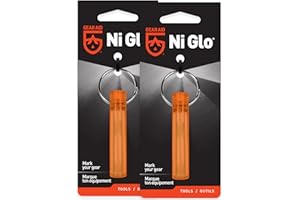 Gear AID Ni Glo, 2” Glowing Keychain for Camping, Scuba and Night Fishing