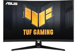 ASUS TUF Gaming 32" 1440P HDR Curved Monitor (VG32VQ1B) - QHD (2560 x 1440), 165Hz (Supports 144Hz), 1ms, Extreme Low Motion Blur, Speaker, FreeSync Premium, VESA Mountable, DisplayPort, HDMI,BLACK