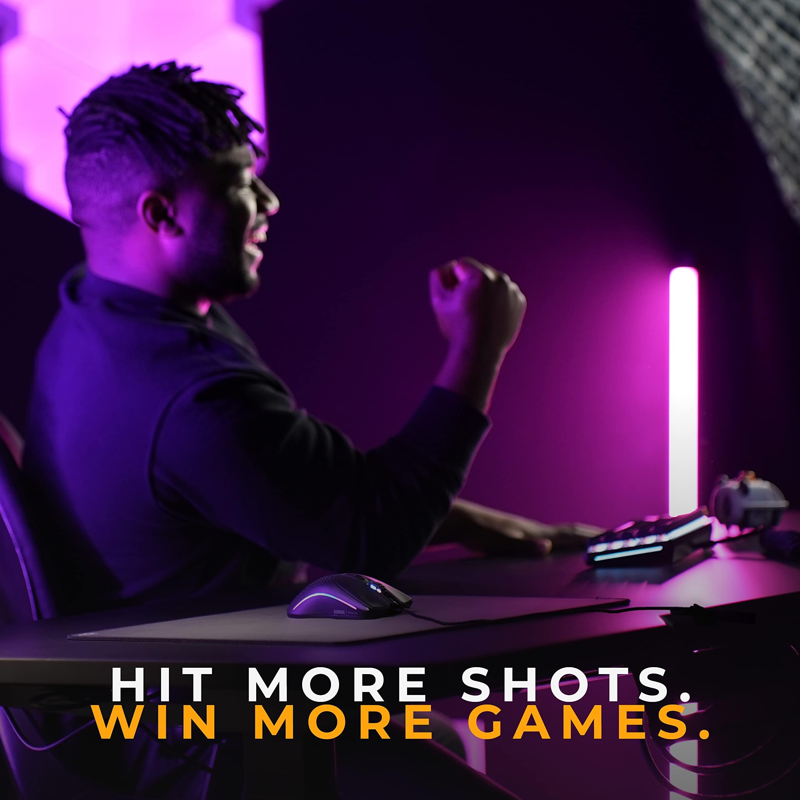 Glorious Gaming Model O 2 Wired Gaming Mouse - 59g Ultralight, FPS, 26,000 DPI, Motion Sync, 80M Click Rated Switches, 6 Programmable Buttons, Ambidextrous, RGB, PTFE Feet - Black