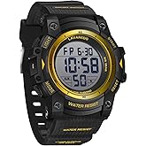 Timever Men's Digital Watch Sports Outdoor Waterproof Watches for Men with LED Backlight Alarm Stopwatch Mens Watches Digital Chronograph Military Date