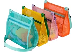 MUYIZI Beach Shell Bags for Holding Beach Shell, Beach Mesh Bag,Shell Collecting Bags for Kids Shell bag for Picking Up Shell