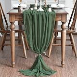 Artoid Mode Boho Forest Green Gauze Table Runner 300 cm view 2
