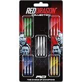 RED DRAGON Nitrotech Dart Shafts - Transparent Polymer Stems with Flight Locking System for Secure Flight Retention - Available in Short, Intermediate &amp; Medium Sizes and Multiple Colors