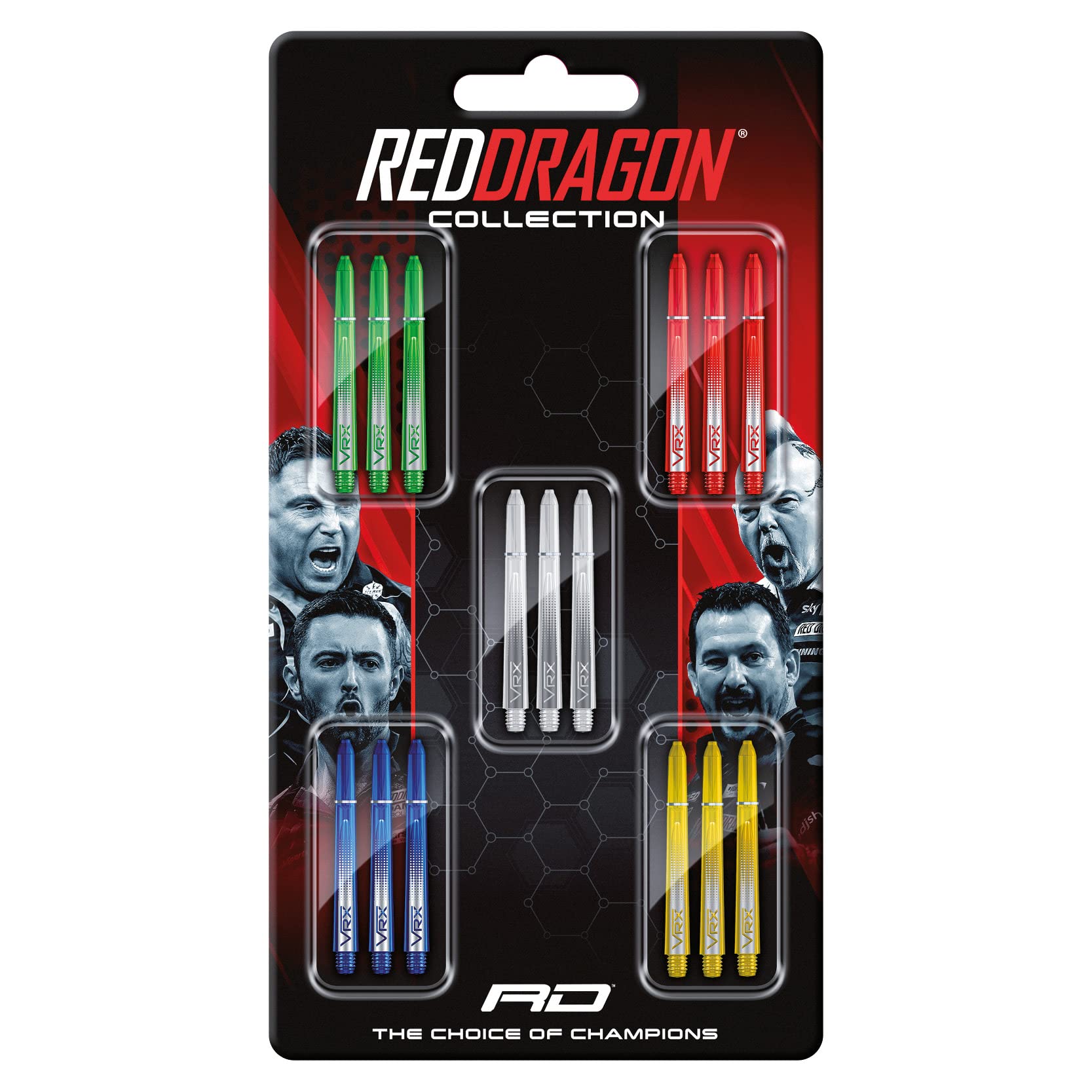 RED DRAGON VRX Dart Shaft Collection 5 Sets Per Pack (15 shafts in Total)