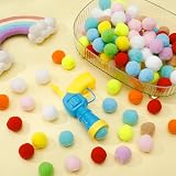 Zuimei Interactive Cat Ball Launcher with 100 Soft Plush Balls Indoor Toy view 5