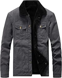 Vcansion Men's Classic Fleece Lined Windproof