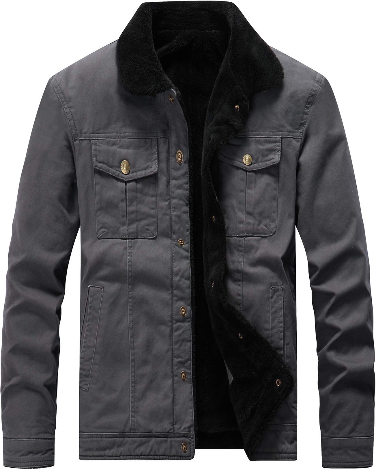 Vcansion Men's Classic Fleece Lined Windproof