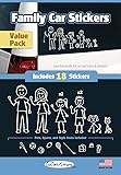 WMI Designs (12050) White Line Family Vinyl Stickers Compact Kit (18)